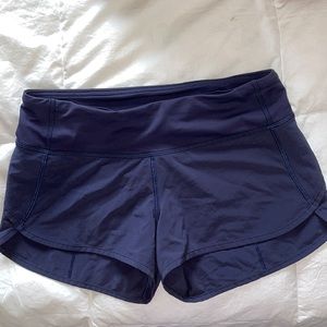 Lululemon speed up shorts- navy blue